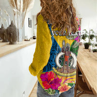 Personalised Malampa Day Women Casual Shirt Proud To Be A Ni-Van Beauty Pacific Flower LT03 - Polynesian Pride