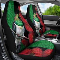 New Zealand Kereru And Pohutukawa Car Seat Cover Maori Tribal Tattoo LT03 - Polynesian Pride