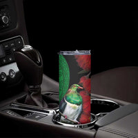 New Zealand Kereru And Pohutukawa Skinny Tumbler Maori Tribal Tattoo LT03 - Polynesian Pride
