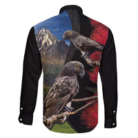 New Zealand Kea And Pohutukawa Family Matching Mermaid Dress and Hawaiian Shirt With The Mountain Landscape LT03 - Polynesian Pride