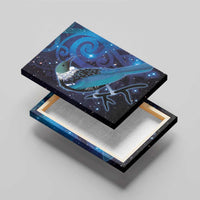 New Zealand Tui Bird Canvas Wall Art The Pleiades Star Cluster and Koru Tribal Tattoo Galaxy Vibe LT03 - Polynesian Pride