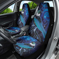 New Zealand Tui Bird Car Seat Cover The Pleiades Star Cluster and Koru Tribal Tattoo Galaxy Vibe LT03 - Polynesian Pride