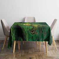New Zealand Kkp Tablecloth Silver Fern with Close up of Green Fern Leaves and Maori Tattoo LT03 - Polynesian Pride