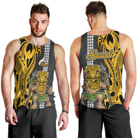 Hawaii Niihau Island Men Tank Top Hawaiian Warrior and Kakau Symbols Abstract Tattoo LT03 - Polynesian Pride