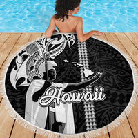 Hawaii Niihau Island Beach Blanket Hawaiian King and Kakau Symbols Abstract Shoulder Tattoo LT03 - Wonder Print Shop