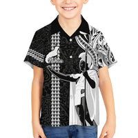 Hawaii Niihau Island Hawaiian Shirt Hawaiian King and Kakau Symbols Abstract Shoulder Tattoo LT03 - Polynesian Pride