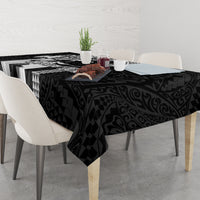 Custom Hawaii Niihau Island Tablecloth Hawaiian King and Kakau Symbols Abstract Shoulder Tattoo LT03 - Polynesian Pride