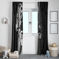 Custom Hawaii Niihau Island Window Curtain Hawaiian King and Kakau Symbols Abstract Shoulder Tattoo LT03 - Polynesian Pride