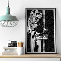 Hawaii Oahu Island Canvas Wall Art Hawaiian King and Kakau Symbols Abstract Shoulder Tattoo LT03 - Polynesian Pride