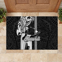 Hawaii Oahu Island Rubber Doormat Hawaiian King and Kakau Symbols Abstract Shoulder Tattoo LT03 - Polynesian Pride
