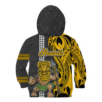Hawaii Kahoolawe Island Kid Hoodie Hawaiian Warrior and Kakau Symbols Abstract Tattoo LT03 - Polynesian Pride