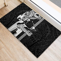 Hawaii Kahoolawe Island Rubber Doormat Hawaiian King and Kakau Symbols Abstract Shoulder Tattoo LT03 - Polynesian Pride
