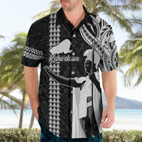 Custom Hawaii Kahoolawe Island Hawaiian Shirt Hawaiian King and Kakau Symbols Abstract Shoulder Tattoo LT03 - Polynesian Pride