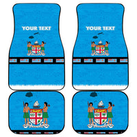 Fiji Merry Christmas Car Mats Santa Suit Style With Tapa Tribal Pattern