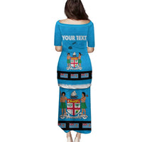 Fiji Merry Christmas Family Matching Puletasi and Hawaiian Shirt Santa Suit Style With Tapa Tribal Pattern LT03 - Polynesian Pride