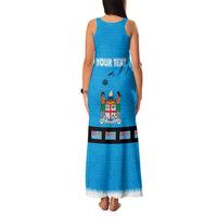 Fiji Merry Christmas Family Matching Tank Maxi Dress and Hawaiian Shirt Santa Suit Style With Tapa Tribal Pattern LT03 - Polynesian Pride