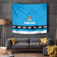 Fiji Merry Christmas Tapestry Santa Suit Style With Tapa Tribal Pattern