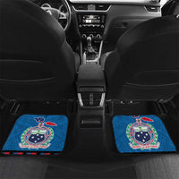 Samoa Merry Christmas Car Mats Santa Suit Style With Tatau Tattoo Pattern