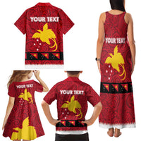 Papua New Guinea Merry Christmas Family Matching Tank Maxi Dress and Hawaiian Shirt Santa Suit Style With Melanesian Pattern LT03 - Polynesian Pride