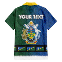 Solomon Islands Merry Christmas Family Matching Off Shoulder Short Dress and Hawaiian Shirt Santa Suit Style With Melanesian Pattern LT03 - Polynesian Pride