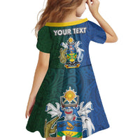 Solomon Islands Merry Christmas Family Matching Tank Maxi Dress and Hawaiian Shirt Santa Suit Style With Melanesian Pattern LT03 - Polynesian Pride