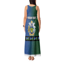 Solomon Islands Merry Christmas Tank Maxi Dress Santa Suit Style With Melanesian Pattern LT03 - Polynesian Pride