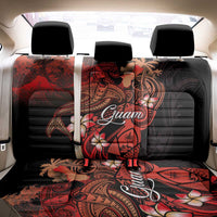 Guam Tribal Chamorro Back Car Seat Cover Polynesian Shark with Plumeria and Sea Vibe - Polynesian Pride