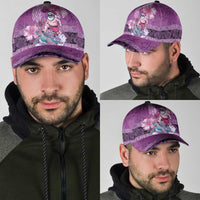 Hawaii Mele Kalikimaka Classic Cap Funny Santa with Tribal Tattoos Kakau Purple Color - Polynesian Pride