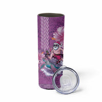 Hawaii Mele Kalikimaka Skinny Tumbler Funny Santa with Tribal Tattoos Kakau Purple Color LT03 - Polynesian Pride
