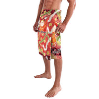 Hawaii Santa Mele Kalikimaka Lavalava Tropical Puakenikeni Lei with Polynesian Tribal Pattern - Polynesian Pride
