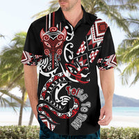 Aotearoa Toitu Te Tiriti-Honour the Treaty Hawaiian Shirt Maori Taniwha Haka with Taniko and Tukutuku LT03 - Polynesian Pride