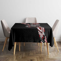 Aotearoa Toitu Te Tiriti-Honour the Treaty Tablecloth Maori Taniwha Haka with Taniko and Tukutuku LT03 - Polynesian Pride