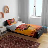 Australia and New Zealand ANZAC Day Bedding Set Soldiers Memories - Red Poppies with Aboriginal and Maori Art LT03 - Polynesian Pride