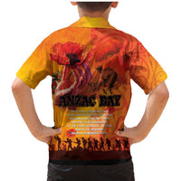 Australia and New Zealand ANZAC Day Family Matching Mermaid Dress and Hawaiian Shirt Soldiers Memories - Red Poppies with Aboriginal and Maori Art LT03 - Polynesian Pride