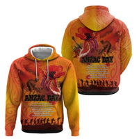 Australia and New Zealand ANZAC Day Hoodie Soldiers Memories - Red Poppies with Aboriginal and Maori Art LT03 - Polynesian Pride