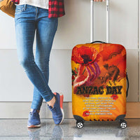 Australia and New Zealand ANZAC Day Luggage Cover Soldiers Memories - Red Poppies with Aboriginal and Maori Art LT03 - Polynesian Pride