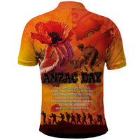 Australia and New Zealand ANZAC Day Polo Shirt Soldiers Memories - Red Poppies with Aboriginal and Maori Art LT03 - Polynesian Pride