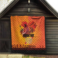 Australia and New Zealand ANZAC Day Quilt Soldiers Memories - Red Poppies with Aboriginal and Maori Art LT03 - Polynesian Pride