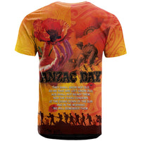 Australia and New Zealand ANZAC Day T Shirt Soldiers Memories - Red Poppies with Aboriginal and Maori Art LT03 - Polynesian Pride