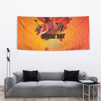Australia and New Zealand ANZAC Day Tapestry Soldiers Memories - Red Poppies with Aboriginal and Maori Art LT03 - Polynesian Pride