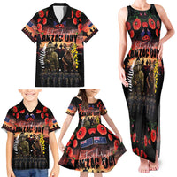 Australia and New Zealand ANZAC Day Family Matching Tank Maxi Dress and Hawaiian Shirt Kangaroo and Kiwi Bird Soldier - Forever in My Thoughts LT03 - Polynesian Pride