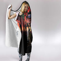 Australia and New Zealand ANZAC Day Hooded Blanket Kangaroo and Kiwi Bird Soldier - Forever in My Thoughts LT03 - Polynesian Pride
