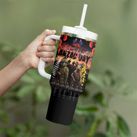 Australia and New Zealand ANZAC Day Tumbler With Handle Kangaroo and Kiwi Bird Soldier Forever in My Thoughts LT03 - Polynesian Pride