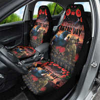 New Zealand ANZAC Day Car Seat Cover Tui Bird and Kiwi Bird Soldier - Forever in My Thoughts LT03 - Polynesian Pride