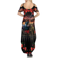 New Zealand ANZAC Day Family Matching Summer Maxi Dress and Hawaiian Shirt Tui Bird and Kiwi Bird Soldier - Forever in My Thoughts LT03 - Polynesian Pride