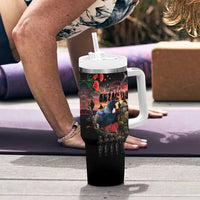 New Zealand ANZAC Day Tumbler With Handle Tui Bird and Kiwi Bird Soldier Forever in My Thoughts LT03 - Polynesian Pride