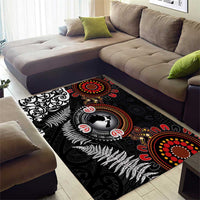 Australia and New Zealand Together Area Rug Aboriginal and Maori Art Tattoo LT03 - Polynesian Pride