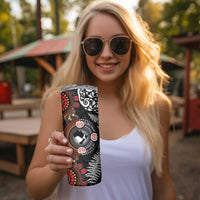 Australia and New Zealand Together Skinny Tumbler Aboriginal and Maori Art Tattoo LT03 - Polynesian Pride