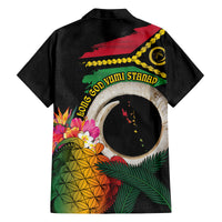 Vanuatu Selebretem 44th Indipendens Dei Family Matching Tank Maxi Dress and Hawaiian Shirt Sand Drawing Turtle Melanesian Vibes LT03 - Polynesian Pride