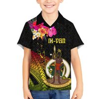 Vanuatu Ni-Van Hawaiian Shirt Coat of Arms Sand Drawing